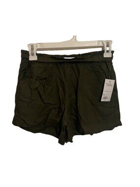 Girls SO Hunter Green Elastic Waist Paperbag Waist Pull On Shorts Size Large (10
